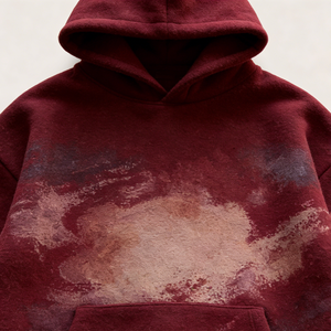 <span class=keywords><strong>Sweat</strong></span>-shirts personnalisés OEM pour hommes, dégradé <span class=keywords><strong>bordeaux</strong></span>, en molleton, avec poche surdimensionnée, style décontracté pour le streetwear urbain - Product Image 4