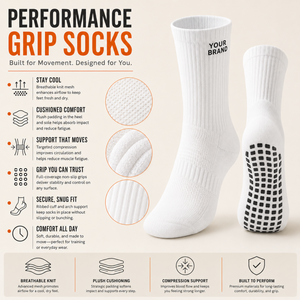 Chaussettes de football antidérapantes personnalisées en gros pour hommes, respirantes, athlétiques, avec logo, haute qualité, antidérapantes - Product Image 3