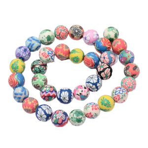 Bán Buôn 100 Miếng Mỗi Gói 6-12Mm Kích Thước Hỗn Hợp Màu Sắc Mềm <span class=keywords><strong>Polymer</strong></span> Đất Sét Hạt Tự Làm Đồ Trang Sức Làm Vòng Cổ Vòng Đeo Tay Thiết Kế - Product Image 1