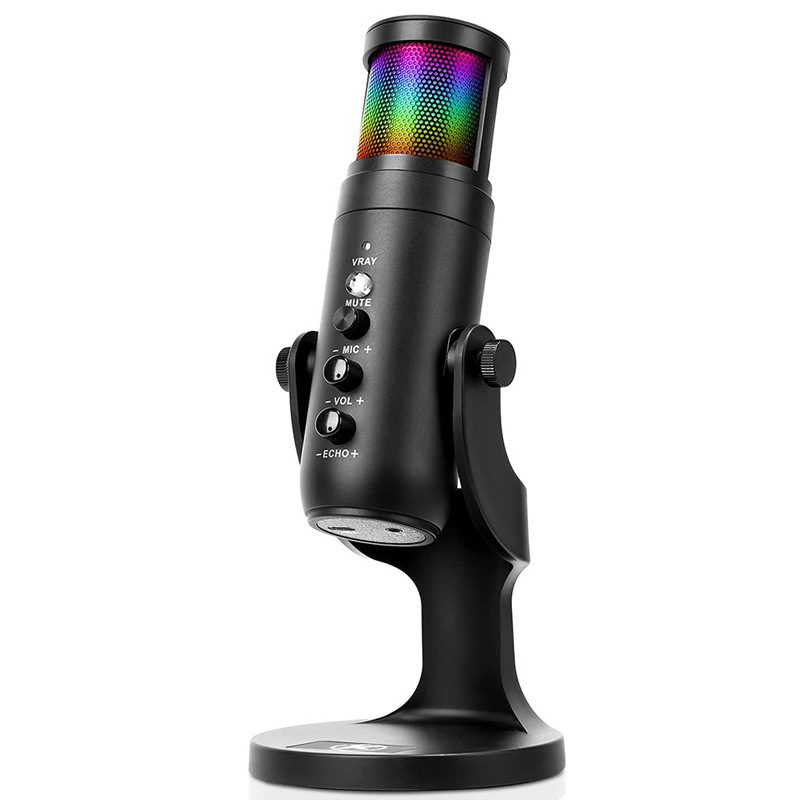 Professional RGB Game Microphone Wired XLR