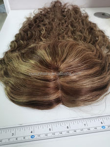 <span class=keywords><strong>Capelli</strong></span> ricci personalizzati colore chiaro doppio mono base <span class=keywords><strong>donna</strong></span> topper 100% veri <span class=keywords><strong>capelli</strong></span> umani per <span class=keywords><strong>capelli</strong></span> sottili <span class=keywords><strong>donna</strong></span> all'ingrosso - Product Image 5