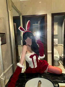 Nouvelle Robe de Lingerie Moulante sans Bretelles avec Empiècements, Lingerie Sexy de Lapin, Lingerie de Noël Sexy de Lapin pour Femme, Costume - Product Image 5