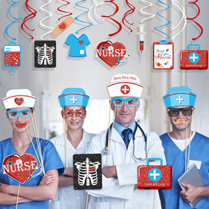 Huancai properti Stan foto Hari anak, dengan tongkat Terima kasih, Kit properti Selfie pesta untuk perawat minggu perlengkapan pesta - Product Image 6