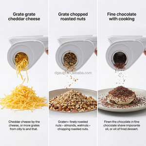 Rallador de Queso Manual Multifuncional, Cuchillas Rotatorias de Acero Inoxidable, Fácil de Limpiar, Uso Doméstico, Repostería - Product Image 3