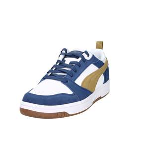 Sneakers da Uomo Puma Bianche Blu Oro in Pelle Scamosciata Scarpe Casual Basse - Product Image 2