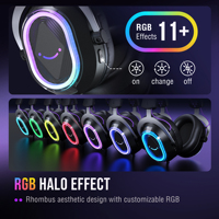 Casque de jeu filaire FIFINE H13 avec éclairage RGB vibrant, coussinets ergonomiques, boîtier de contrôle, streaming en direct, casque USB pour PC PS4/PS5