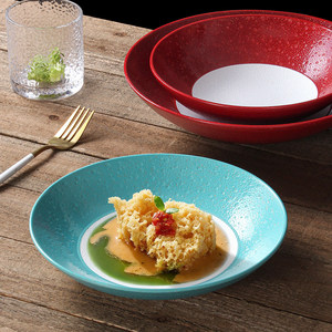 Xiangyuan <b>melamine</b> tableware <b>plates</b>, deep <b>plates</b> for Western restaurants, hotels, salads, pasta, and commercial use; creative - Product Image 1