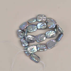 Collier de perles d'eau douce naturelles de forme cubique baroque 1078 - Product Image 3