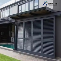 Store banne horizontal moderne en alliage d'aluminium – Durable, écologique, facile à nettoyer, isolation thermique, étanche, pour extérieur, hôtel