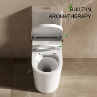 Toilette intelligente moderne avec capteur au pied, ouverture automatique, siège chauffant, fonction bidet, toilette en céramique pour salle de bain
