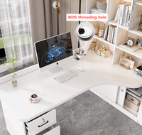 Bibliothèque moderne en bois simple Bureau d'ordinateur Matériau MDF personnalisé Serrure de sécurité pour porte en verre pour bureau Salon Chambre à coucher Hôtel