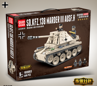 608 adet 100083 WW2 askeri alman gelincik tankı modeli yapı taşı silah ordu asker tuğla setleri çocuk oyuncakları