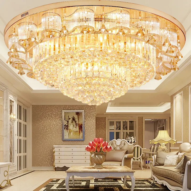 High quality nordic decorative modern led ceiling pendant light luxury lights hotel chandeliers ceiling crystal set