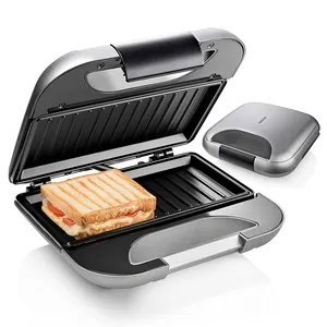 Aifa Machine à sandwich électrique en acier inoxydable avec plaque antiadhésive Machine à petit déjeuner Grille-pain à sandwich Presse Grill Gaufrier