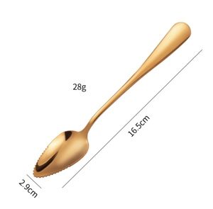 Espátula de Acero Inoxidable DFK0319, Espátula Dentada para Frutas, Cuchara Creativa de Acero Inoxidable para Comer Pastel y Postre - Product Image 4