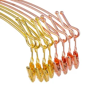 Bán buôn <span class=keywords><strong>Hooks</strong></span> Rose Gold kim loại tinh tế Bold Non-Slip đồ lót tiết kiệm không gian treo áo ngực kẹp quần lót kẹp quần áo kệ - Product Image 5