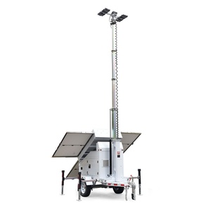 TPE-1200LTH All-in-One Solution <b>Mobile</b> and Hydraulic <b>Solar</b> Light Tower With 4 <b>Solar</b> <b>Panels</b> for Public Lighting Projects TPE-1200 - Product Image 1