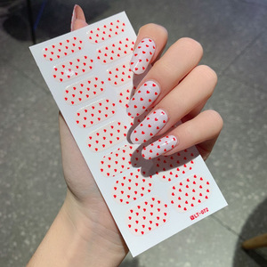 Adesivi per Unghie Senza <span class=keywords><strong>Gel</strong></span> UV, Design Cuore San Valentino, 16 Pezzi, Unghie Finte Press-on, Confezione Personalizzata, Vendita all'Ingrosso OEM - Product Image 3