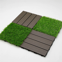 WPC Carreaux de terrasse en bois composite à emboîtement colorés pour l'extérieur Carreaux de terrasse DIY