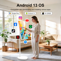 Televisor Portátil S4 Stanbyme con Ruedas, Pantalla Táctil de 32 Pulgadas, Sistema Operativo Android, Instalación de Aplicaciones