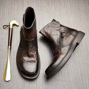 Último Modelo de Zapatos de Lona Transpirables con Diseño de Parches, Formales y Casuales para Hombre, Zapatos de Boda para Novio, Estilo Británico Otoñal - Product Image 3