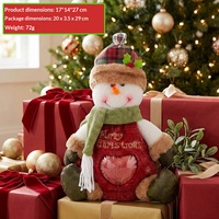 [Soldes Exceptionnelles] Sacs de Noël en Cuir Véritable avec Motifs Père Noël, Bonhomme de Neige et Renne – Sacs Cadeaux et Bonbons de Noël pour Enfants