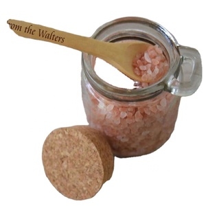 Wholesale <b>Bath</b> Salt Glass Bottle 250ml Cosmetic Jar 8oz Glass Bottle With Wooden Spoon and Cork Lid - Product Image 3