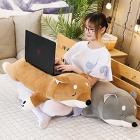 1 pièce dessin animé couché grands jouets Shiba Inu chien poupée adorable Animal enfants cadeau d'anniversaire oreiller en peluche Corgi 40cm peluche chien en peluche