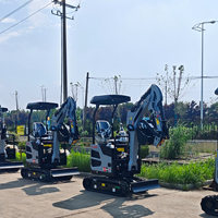Mini-excavatrice compacte et flexible sur chenilles pour les petits travaux de rénovation municipale