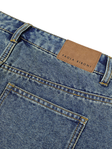 Service OEM Jupe courte en jean à sequins taille haute pour femme, super mini-jupe grise, mode, avec effet délavé - Product Image 5