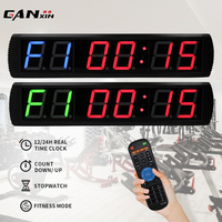 Intérieur Grand 4 Pouces 6 Chiffres LED Compte À Rebours Intervalle Numérique Gym Minuterie Exercice Tabata Fitness Countup Chronomètre Horloge