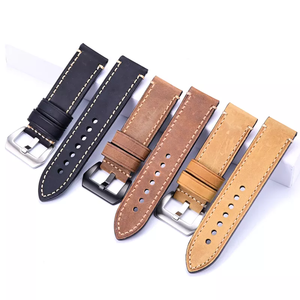 <span class=keywords><strong>Bracelet</strong></span> de <span class=keywords><strong>montre</strong></span> en cuir véritable JINKAIYUE Rough Crazy Horse pour 22 mm 26 mm PN111-6 - Product Image 4