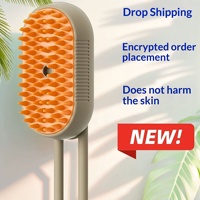 Brosse à vapeur pour chat et chien, brosse à vapeur électrique, pulvérisateur pour massage, outil de toilettage pour animaux de compagnie, élimination des poils, 3 en 1, pulvérisateurs électriques, peignes de massage