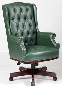 Chaises <span class=keywords><strong>de</strong></span> <span class=keywords><strong>bureau</strong></span> <span class=keywords><strong>de</strong></span> direction en cuir <span class=keywords><strong>de</strong></span> luxe à dossier haut, <span class=keywords><strong>style</strong></span> <span class=keywords><strong>Chesterfield</strong></span> antique, <span class=keywords><strong>style</strong></span> capitaine - Product Image 2