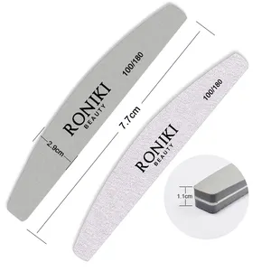 RONIKI manicure set nail art salon professional nail tools private label 100/180 custom logo crystal nail file