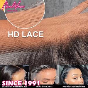 Pelucas sin pegamento de cabello humano, peluca frontal de encaje brasileño HD, cabello peruano con cutícula alineada, pelucas frontales completas de encaje. - Product Image 4