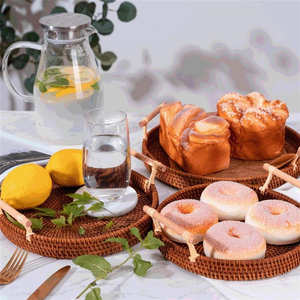 Cesto per il Pane con Coperchio e Manico in Canna, Decorazione per Capodanno Cinese, Contenitore per Frutta e Verdura, Regalo Artigianale, Cesti Macramè <span class=keywords><strong>da</strong></span> <span class=keywords><strong>Appendere</strong></span> - Product Image 3