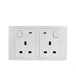 Modern White 1-Gang Wall Outlet 1 AC <b>Socket</b> 240V 10A IP20 Built-in Switch 2 <b>USB</b> 2 <b>USB</b>-C Ports Touch Control Wi-Fi Enabled - Product Image 1