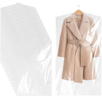 Couvre-vêtements en plastique transparent Nettoyage à sec Sacs de vêtement anti-poussière suspendus pour magasins de vêtements