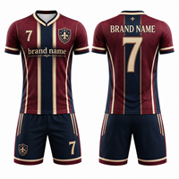 Fabricant de vêtements BSCI, ensembles d'uniformes de football au design original, tissu respirant à séchage rapide, impression par sublimation, ensemble de maillots de football