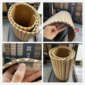 Panneau flexible en <span class=keywords><strong>bois</strong></span> massif demi-rond ARC pour mur/poteau couvrant et décoration panneau de Tambour incurvé - Product Image 6