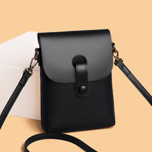 Mini Bolso Bandolera para Teléfono Celular para Mujer, Bolso de Hombro Cuadrado Pequeño de Cuero Genuino Vintage, Cartera para Teléfono con Cierre de Cremallera - Product Image 2