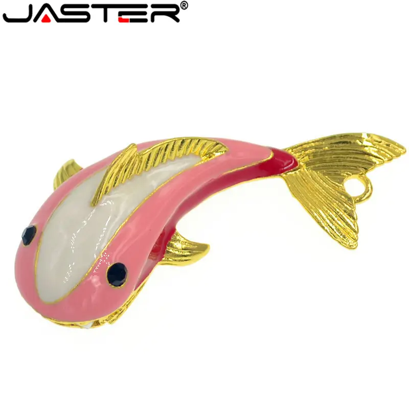 8Gb Fish Crystals Sieraden Usb Memory Stick 2.0 3.0 Pen Drive/Beste Bruiloft Geschenken Sieraden Cherry Usb Flash Drives