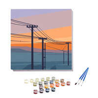 KITS de peinture par numéros personnalisés en usine de bonne qualité, paysage marin peint à la main, peinture à l'huile pour enfants et adultes débutants