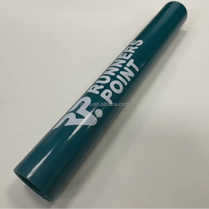 Bâton de <span class=keywords><strong>relais</strong></span> en PVC extrudé vert avec impression de logo personnalisée GS et service de découpe pour gymnastes, coureurs et courses de <span class=keywords><strong>relais</strong></span> - Product Image 1