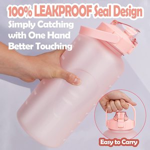 Wholesale 128 oz Eco-Friendly Dishwasher Safe Drinkware <b>Water</b> Bottle Removable Straw Time Marker Customized Color for Fitness - Product Image 4