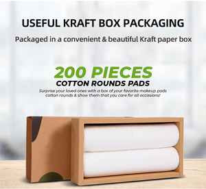 200 tampons de coton cosmétiques ronds jetables super doux à 3 couches, haute absorption, 5,8 cm, logo personnalisé, <span class=keywords><strong>démaquillant</strong></span> - Product Image 6