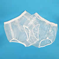 Matte Transparente TPU Wiederverwendbare Knopfverschluss-Erwachsenen-Plastikunterhose Wasserdichte Waschbare Erwachsenen-Stoffwindeln für Inkontinenzschutz