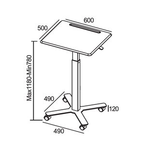 Có thể điều chỉnh MDF di động máy tính xách tay Máy Trạm giỏ hàng chuyển đổi gas Lift di động máy trạm giỏ hàng - Product Image 6