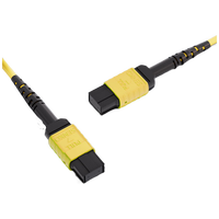 Harness MTP 1m (3ft), MTP-8 APC (Female) ke 4 X LC UPC Duplex, 8 Serat, Single Mode (OS2), Plenum (OFNP), 0.35dB Maks, Tipe B
